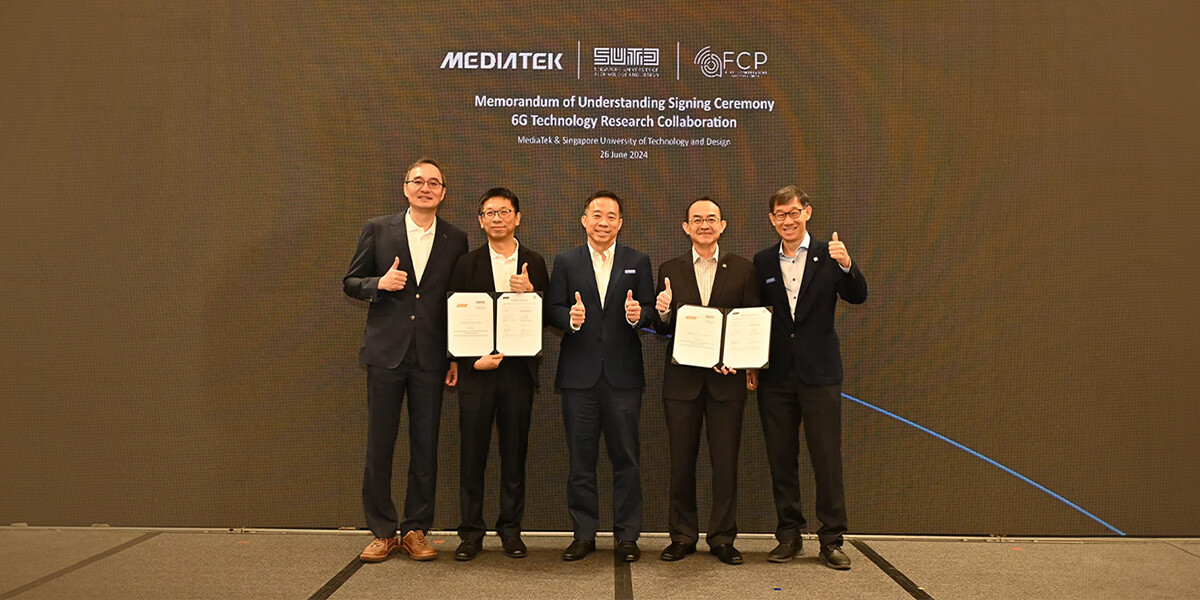 MediaTek and Singapore University of Technology and Design (SUTD) sign MoU on 6G Technology Research Collaboration